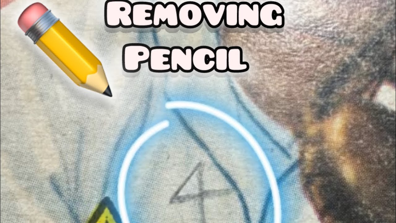 How to remove pencil from a vintage card?