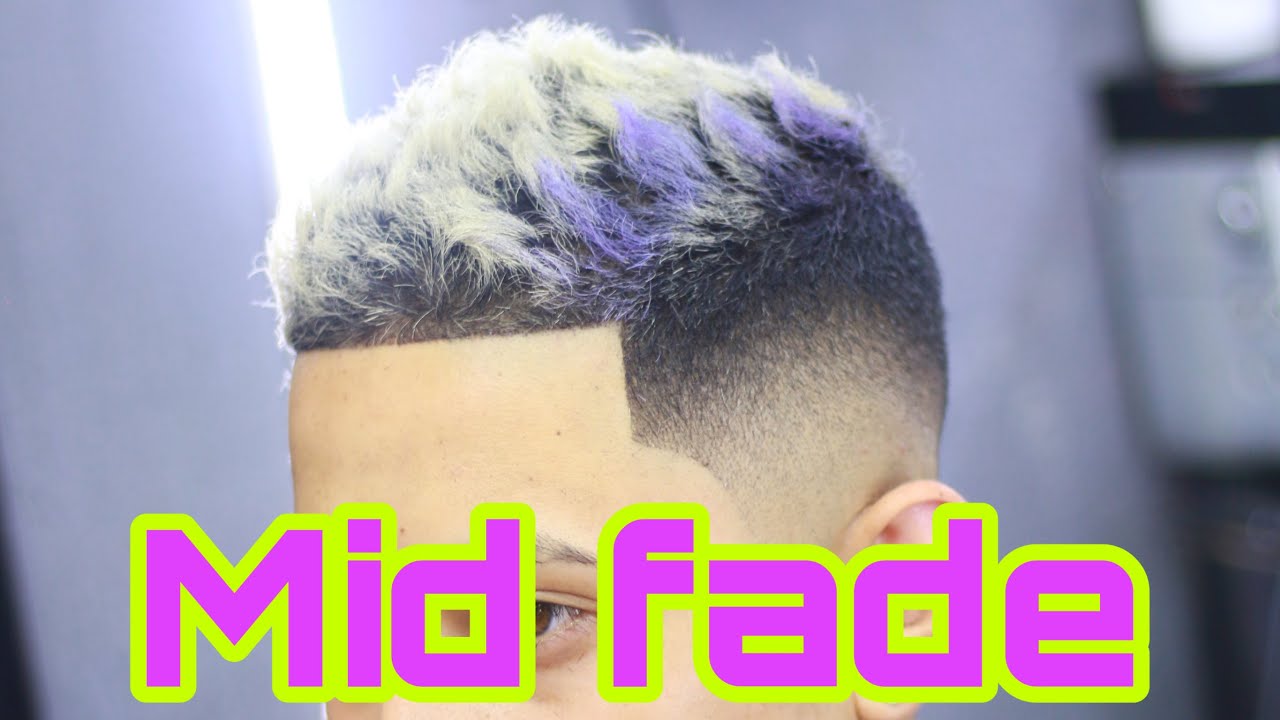 Como hacer un Mid Fade/como usar las fibras capilares/como pintar  pelo de hombre,como dar textura