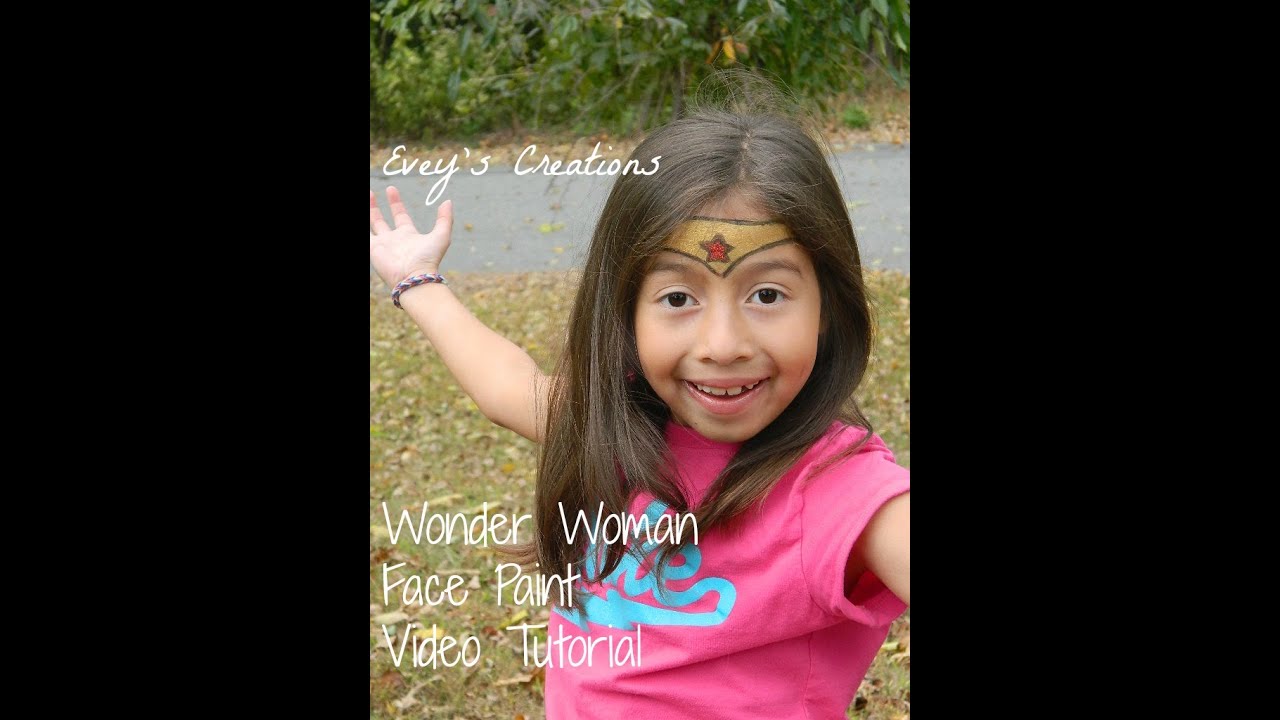 Wonder Woman Face Paint Video Tutorial #facepainthoa