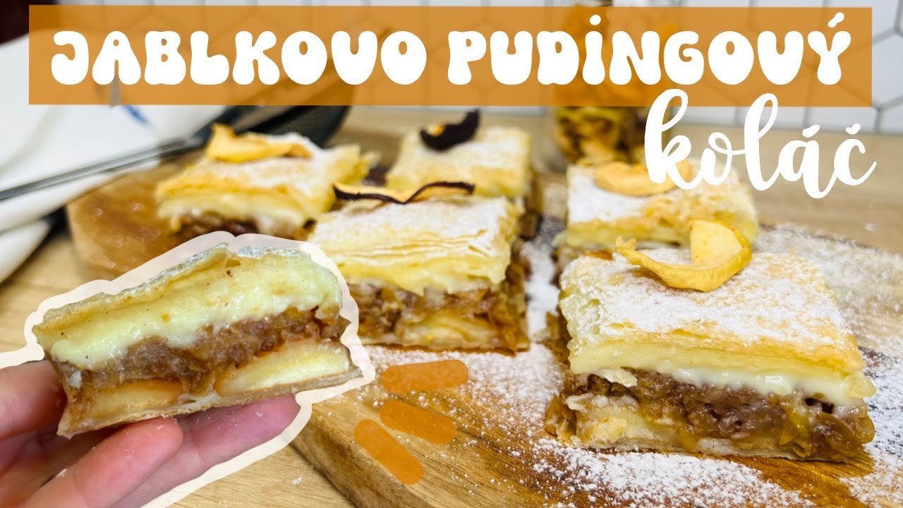 Jablkovo-pudingový koláč 🍎