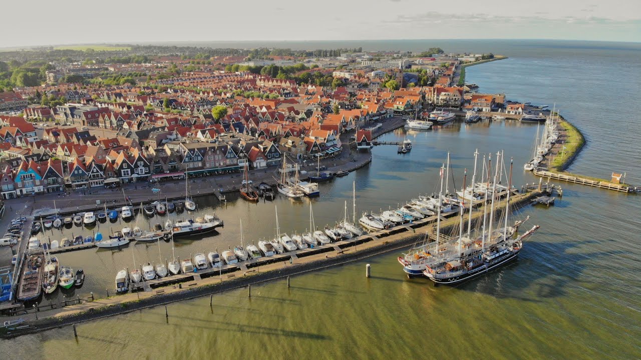 Harbour  of Volendam  - Drone Footage 4K (DJI Mavic Air)