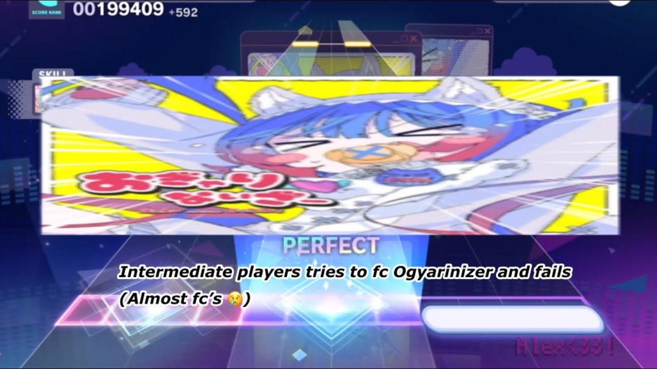 Intermediate player tries to full combo Ogyarinizer EXPERT MODE LEVEL 31 and almost beats it