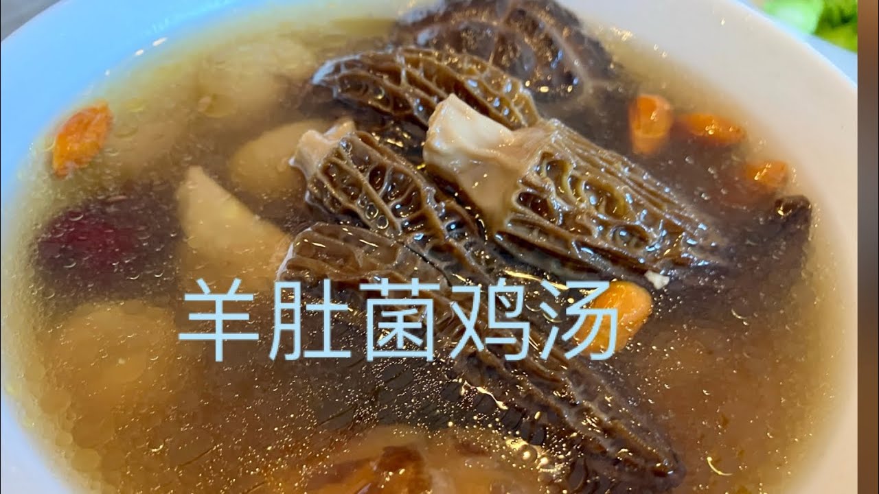 德国🇩🇪：羊肚菌炖鸡汤 養生保健湯水 預防感冒 增強人體免疫力 味道鲜美 Morels mushroom chicken soup, yummy delicious and nutritious!