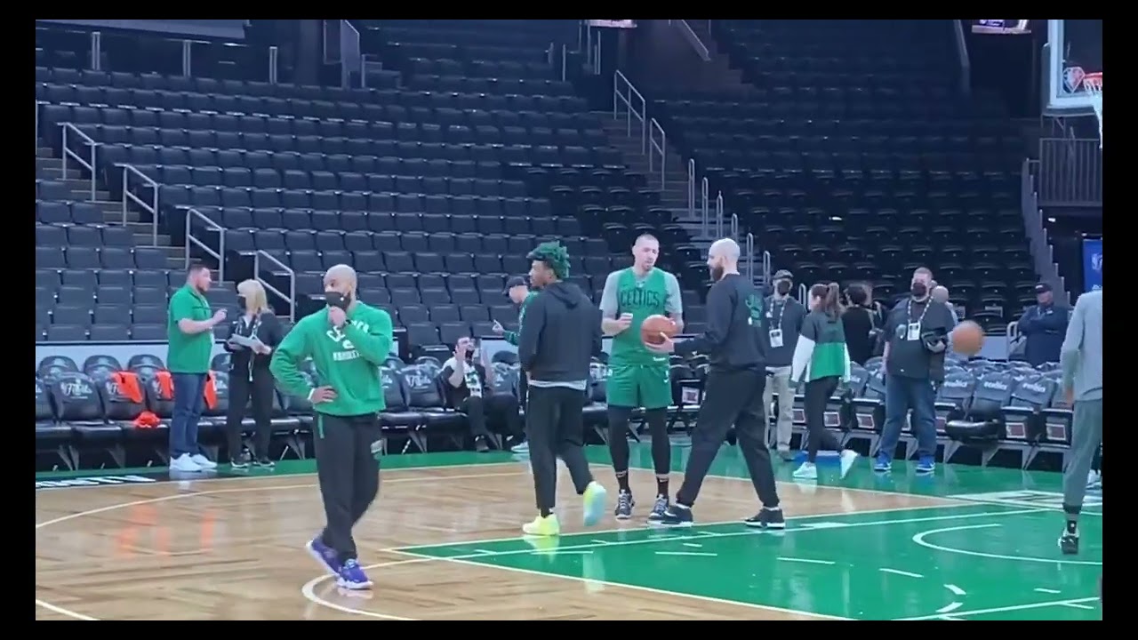 Marcus Smart Practices His 3pt Shot - Celtics vs Warriors