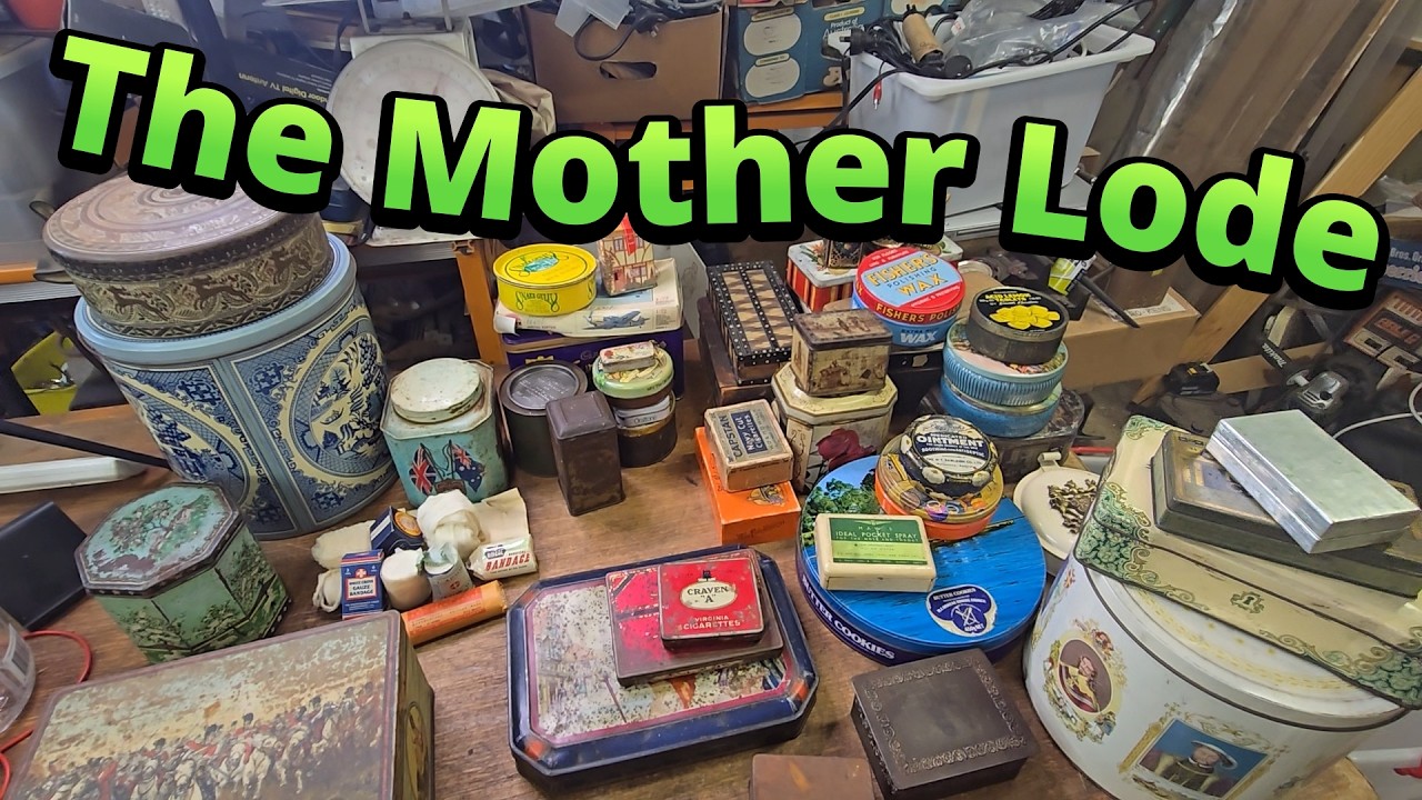 Massive Vintage Tin Unboxing & Hidden Treasures from the Storage Shed (Ep. 163)