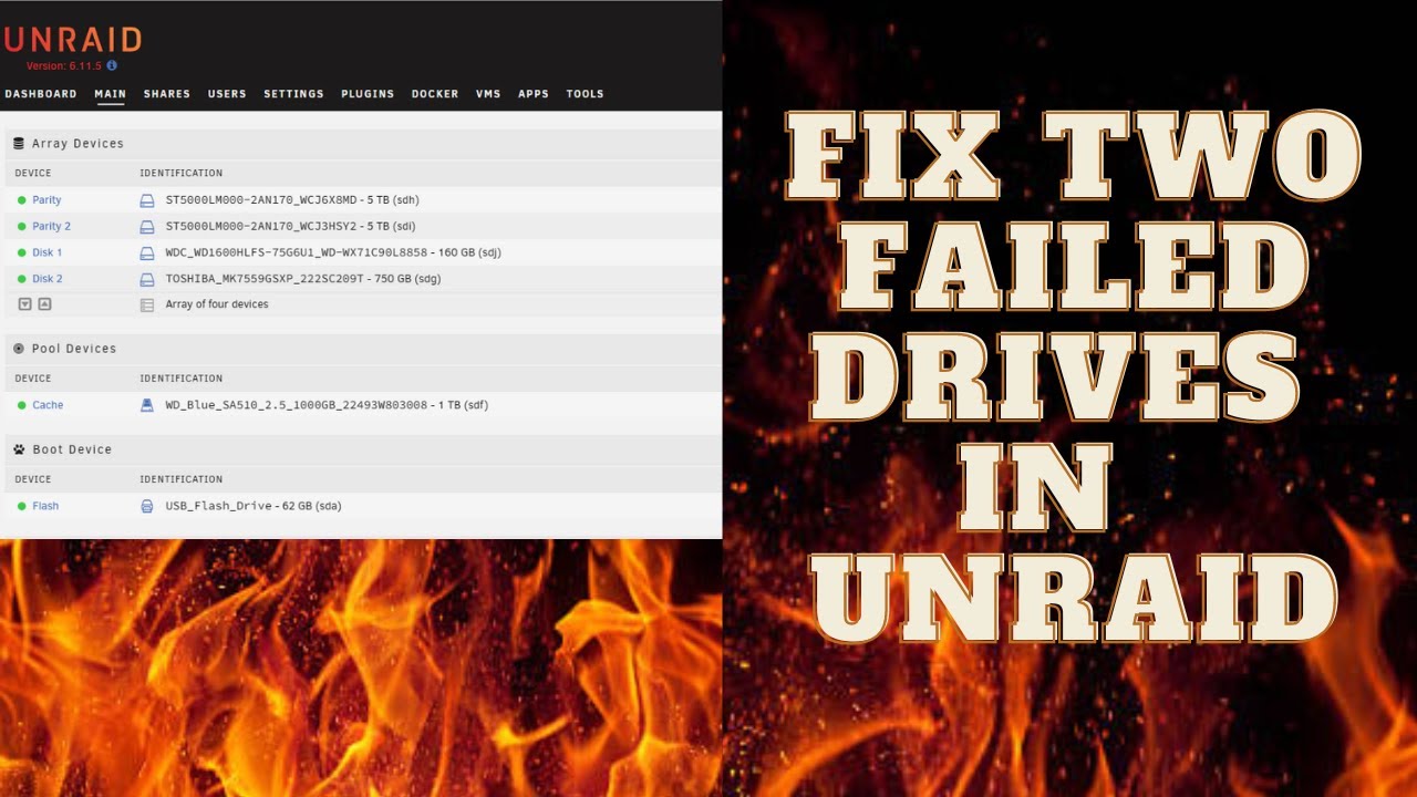 UNRAID: Two Failed Drives!