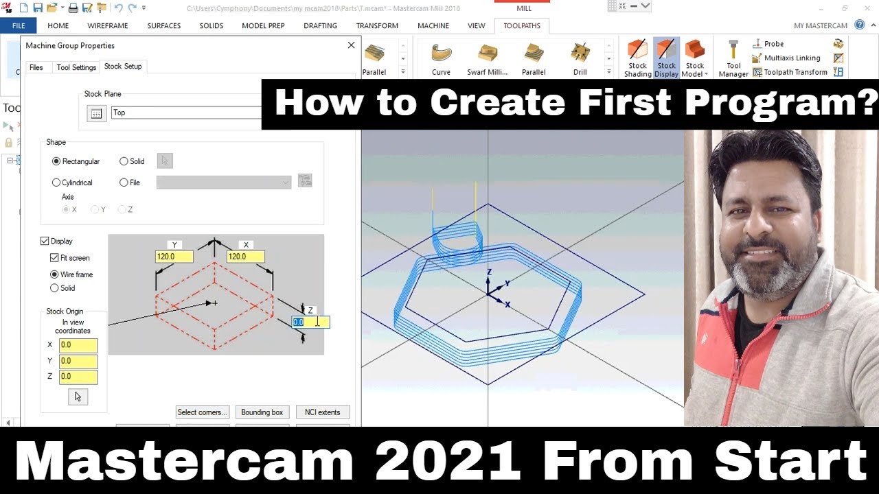 Mastercam 2021 Contour Milling tutorial In hindi.| #mastercam