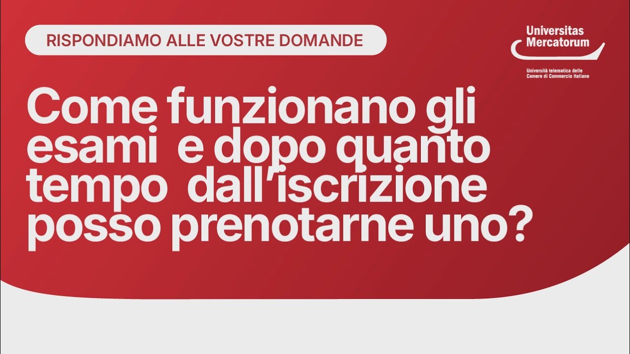 Come funzionano gli esami e dopo quanto tempo posso prenotarne uno?