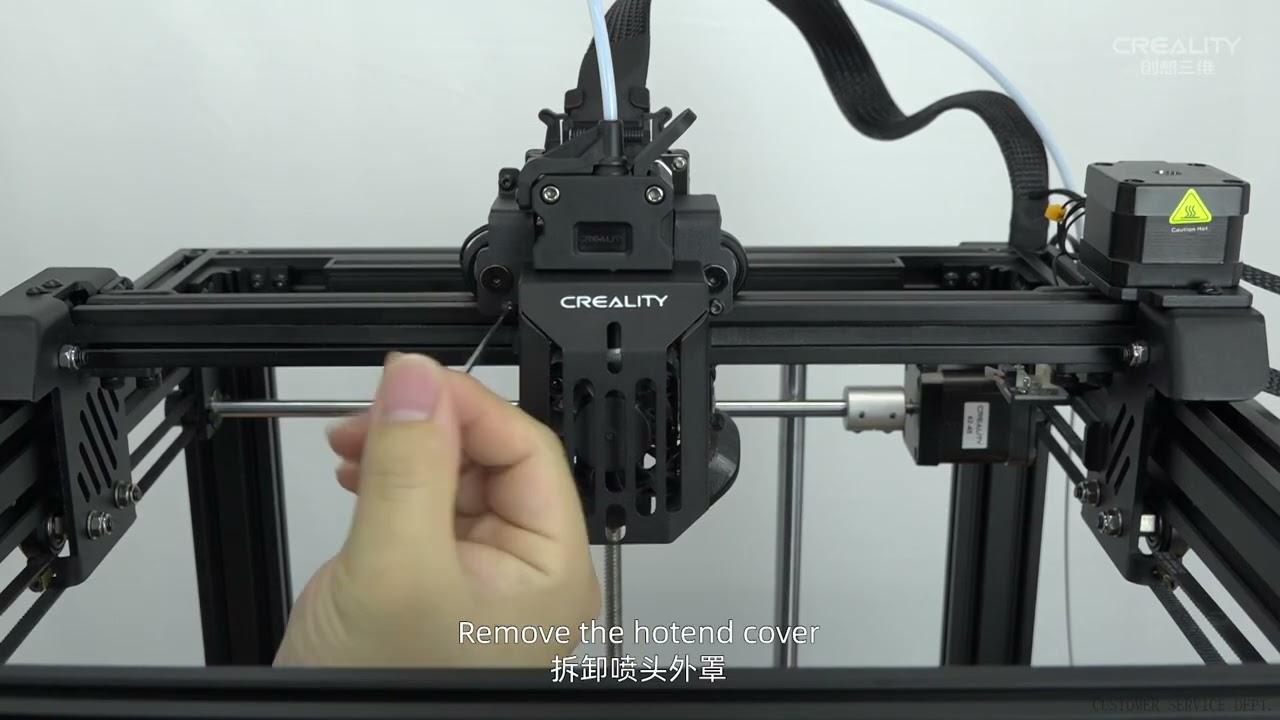 Service tutorial Ender - 5 S1 needle cleaning and nozzle replacement