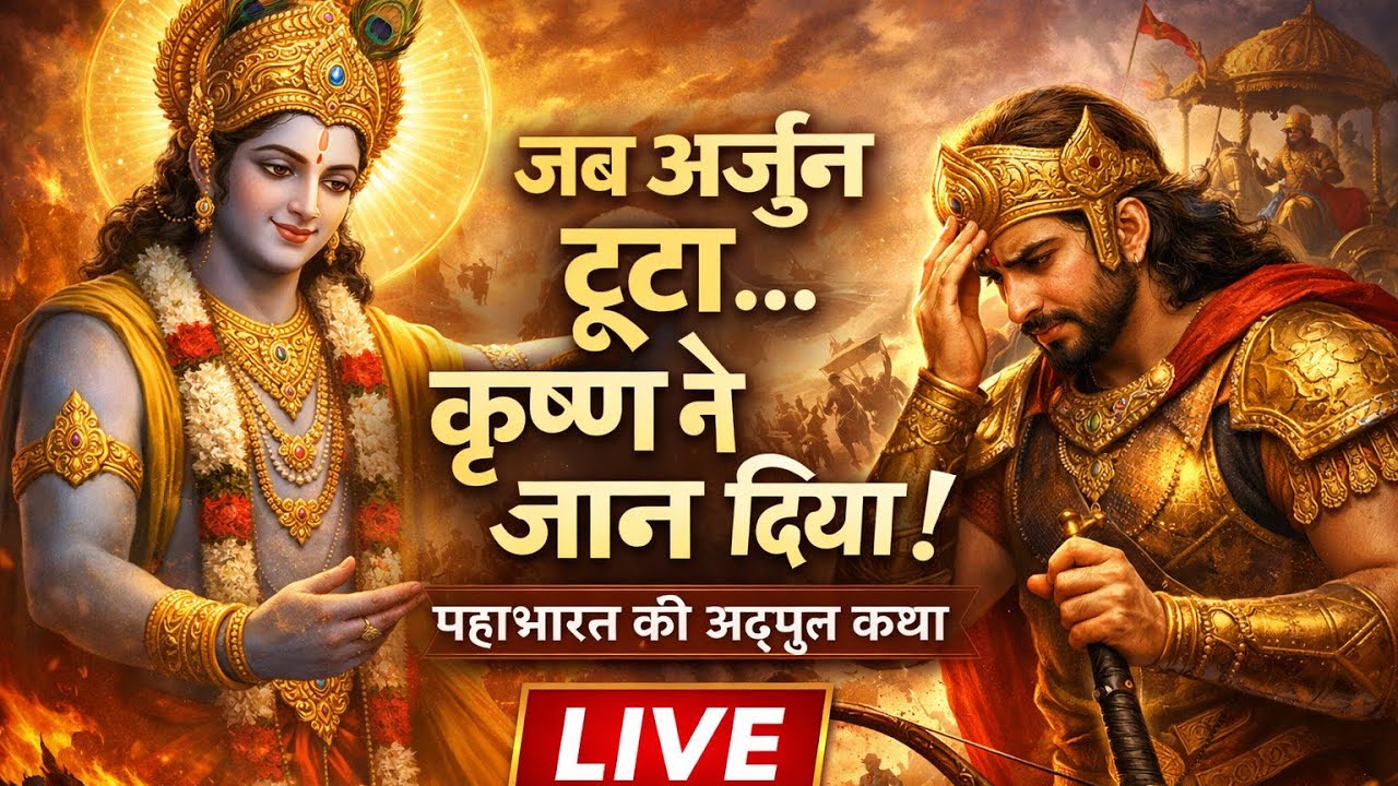 Divine Bhakti is live! जब अर्जुन टूटा... कृष्ण ने ज्ञान दिया ||सुनिए पूरी कथा ||जय श्री कृष्णा 🙏🏻🙏🏻