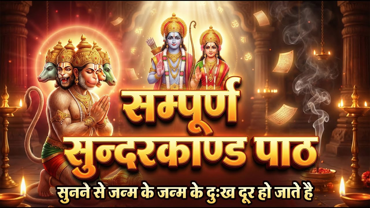 सम्पूर्ण सुन्दरकाण्ड पाठ 🙏 | सुनने मात्र से जन्म-जन्म के दुःख दूर हो जाते हैं | Hanuman Bhajan