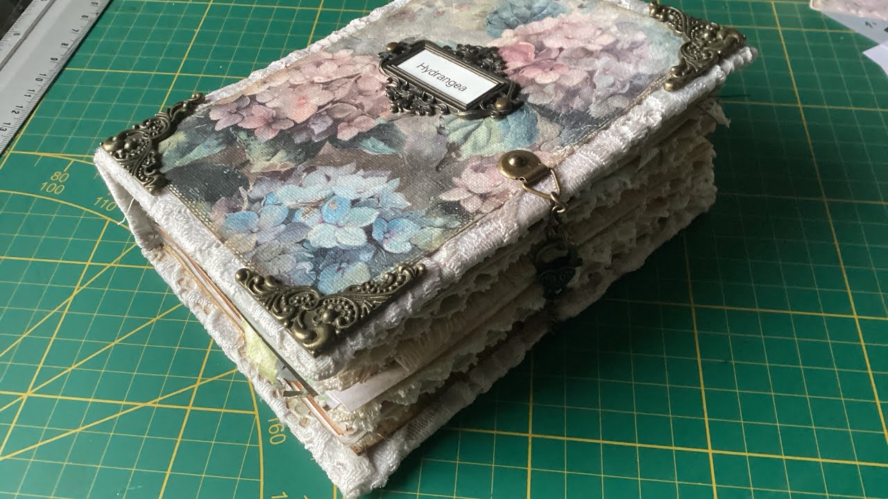 Wunsch Journal Challenge von #Schnipselbude „Vintage Hortensie blau/rosa“
