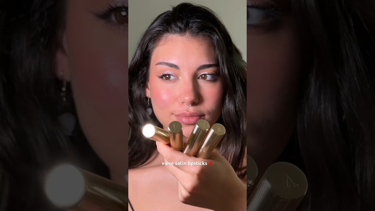 Vieve Muse satin lipsticks try-on 