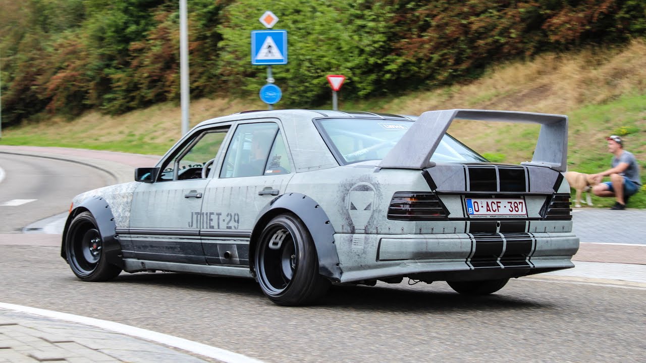 Tuner cars leaving a Carshow #3