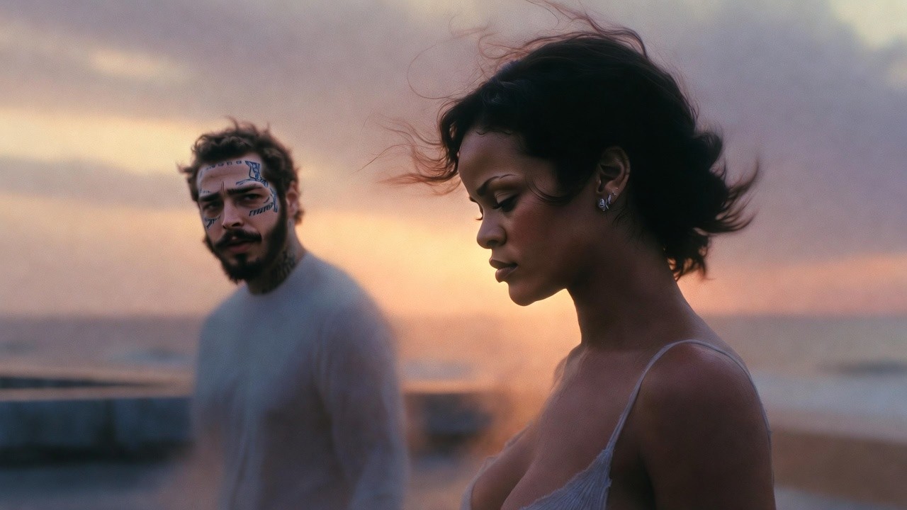 Rihanna ft.  Post Malone - Almost Forever (Lyrics Video)