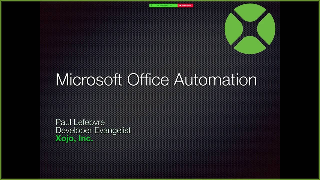 Microsoft Office Automation In Xojo