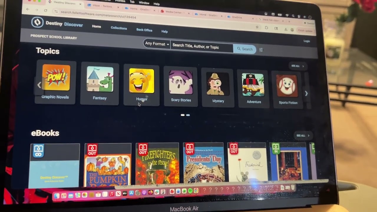 How to search destiny for a book in the media center 