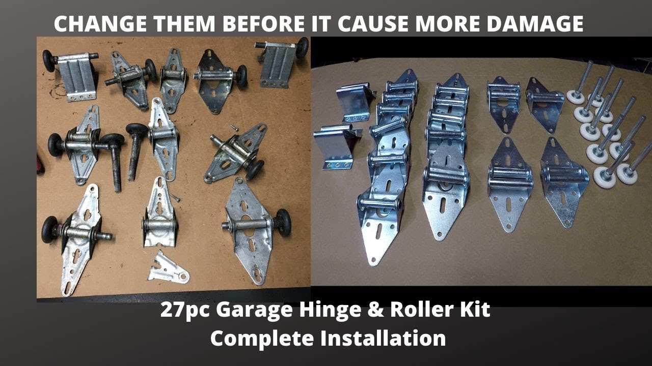 How to Install Garage Door Hinge + Roller Kit (Removal + Installation + lubricate)