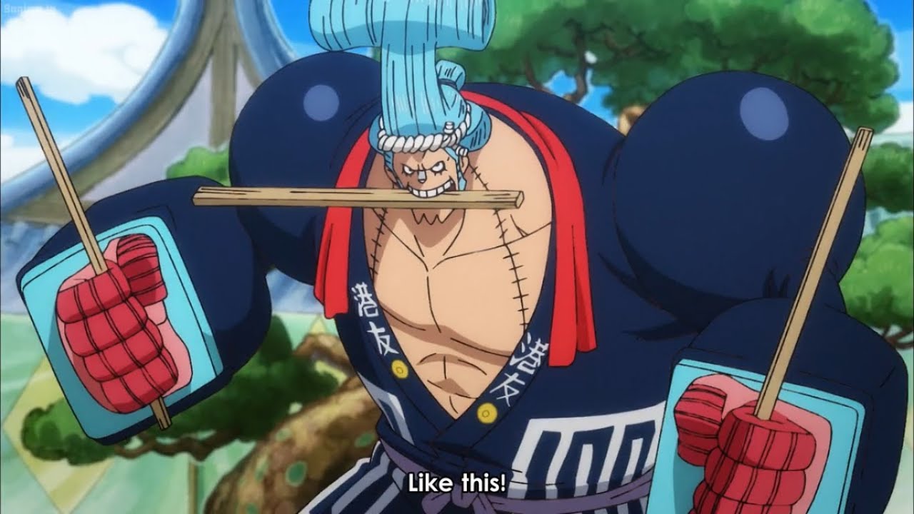 Franky doing 3 style technique pose