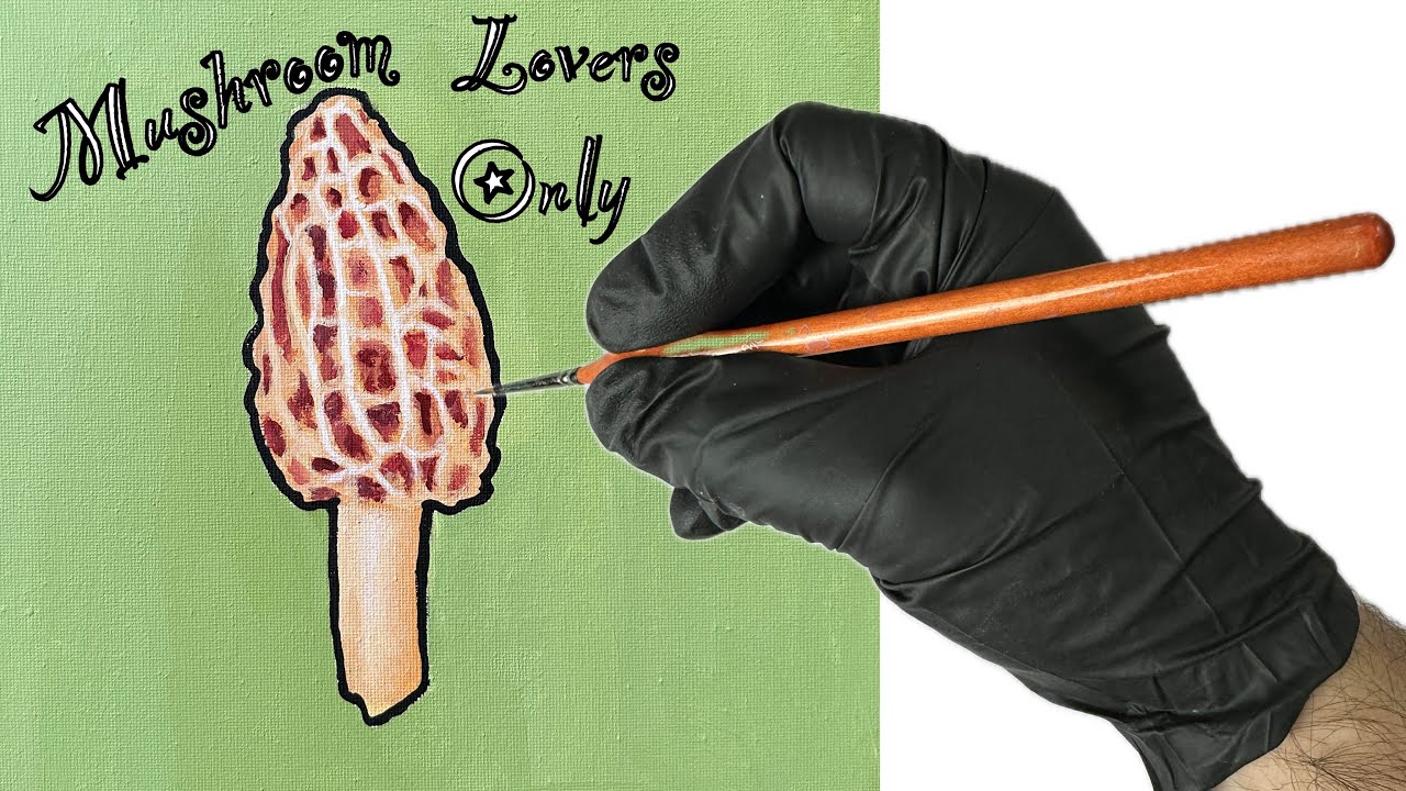How to Paint a Mushroom Easy (Beginner)