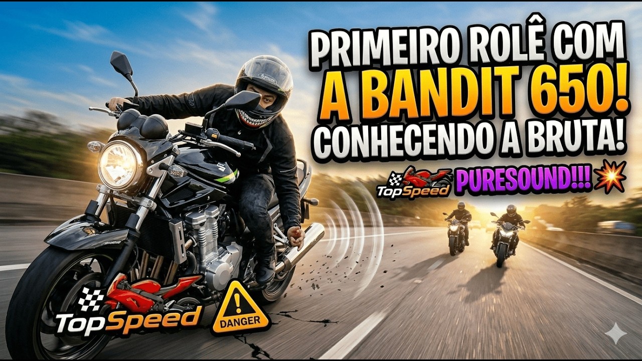 👉 PRIMEIRO ROLÊ COM A BANDIT 650! Conhecendo a moto e curtindo o som da bruta 🏍🔥 PURESOUND!!! #ep07