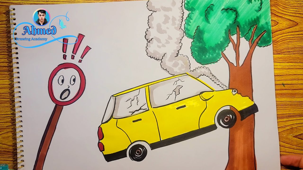رسم حوادث المرور || 1 || Traffic accident drawing || Dessin d'accident de la circulation