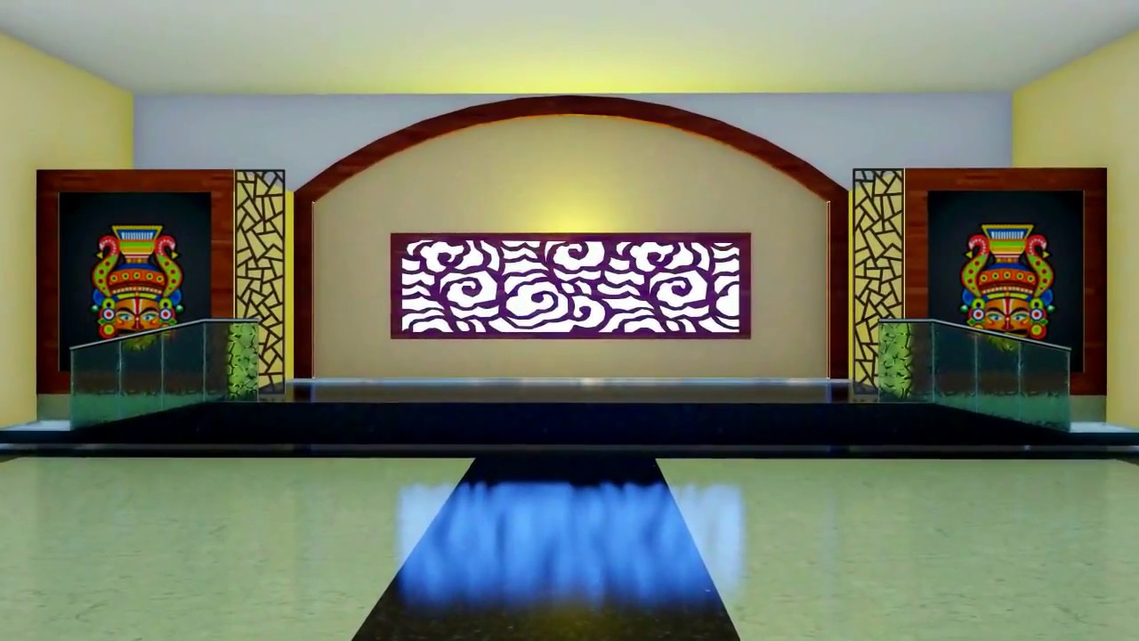 Small function hall. Mini banquet hall 3d 