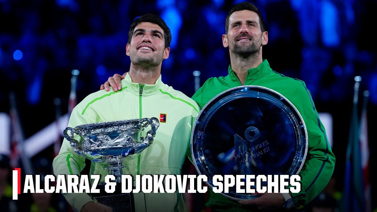 Carlos Alcaraz & Novak Djokovic FULL 2026 Australian Open Men's Final Trophy Ceremony & Speeches 🎤🏆