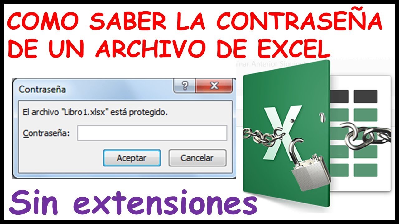 Como saber la contrase&ntilde;a de un archivo de Excel | Como abrir un archivo con contrase&ntilde;a en Excel 2025