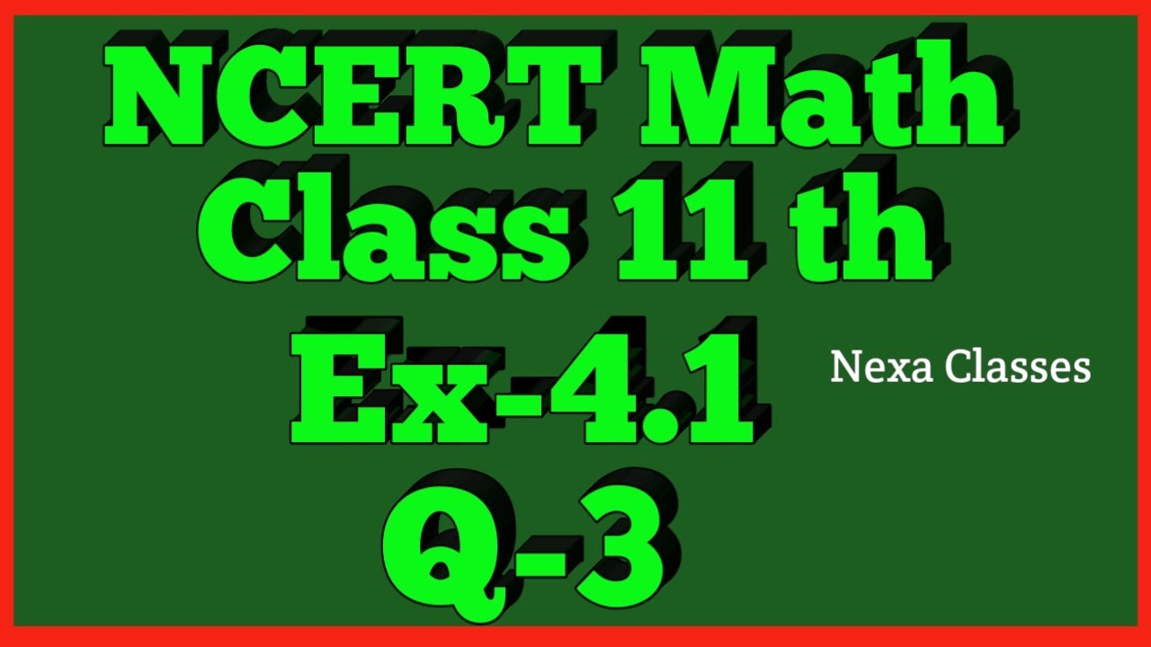 Chapter 4 Ex 4.1 q3  Principle Of Mathematical Induction  Class 11 (NCERT MATHS)