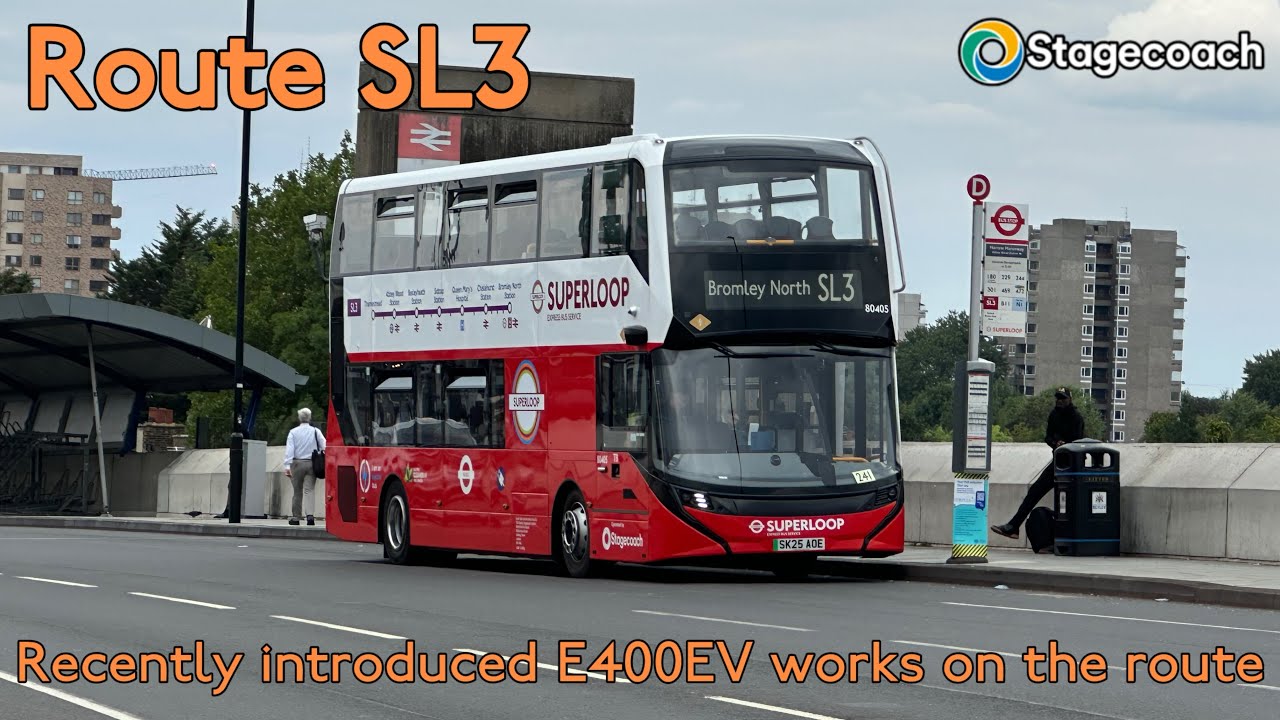 *Recently introduced*~ Journey on London bus Route SL3 | Enviro400EV - (Stagecoach London)