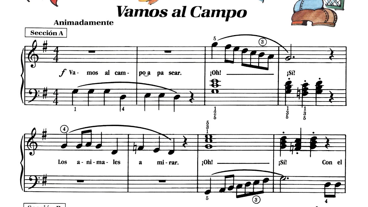🎵 James Bastien - Piano B&aacute;sico - Nivel 2 - 33. Vamos al campo