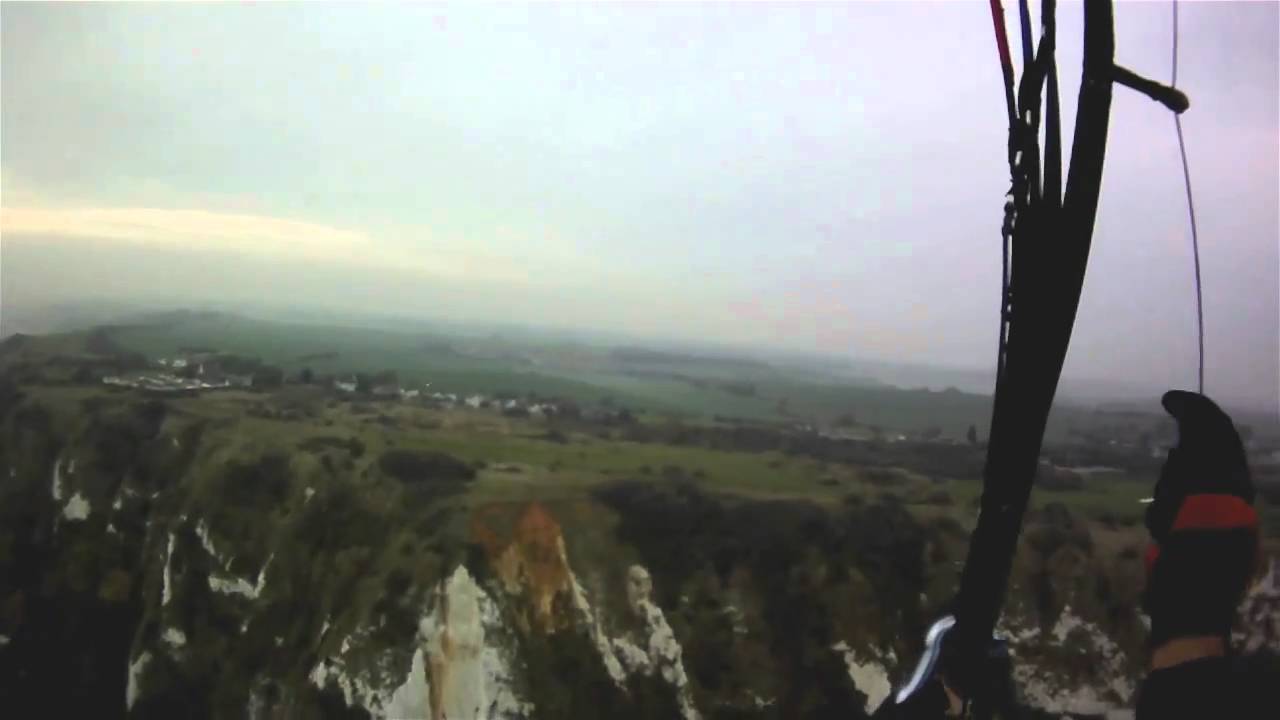 Paragliding in Kent the Dover Folkestone Cliff Run (part 2 of 2)HD