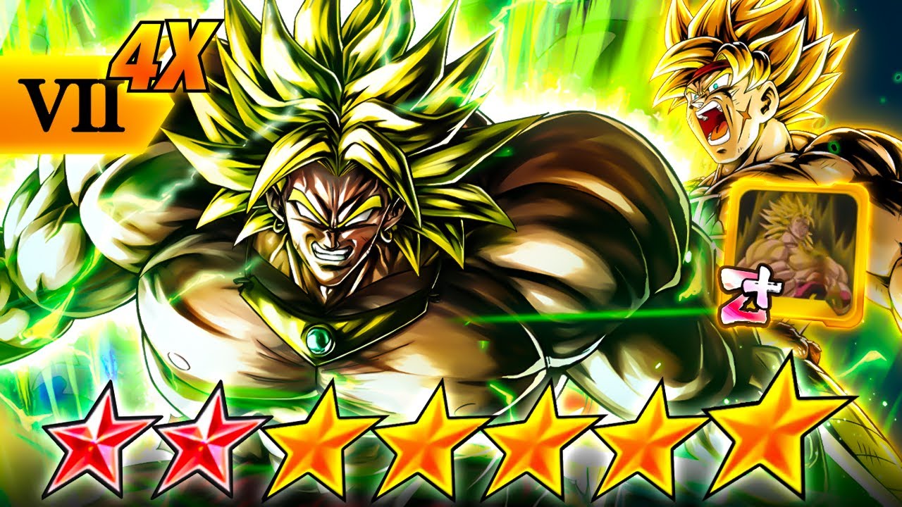 (Dragon Ball Legends) 4x ZENKAI BUFFED 9 STAR FREE PUR LSSJ BROLY BOOSTED BY ZENKAI SSJ BARDOCK!