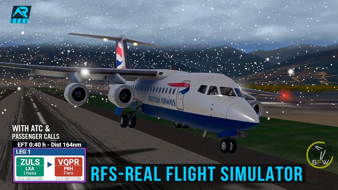 RFS - Real Flight Simulator- Тибет - Паро||FullFlight|BAE|British|Multiplayer||FullHD|RealRoute