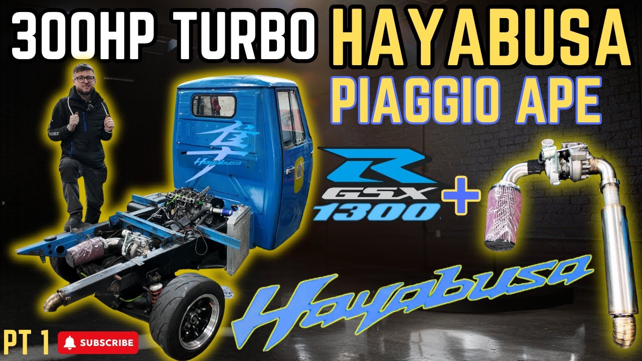 Самый быстрый в мире Piaggio APE получил турбонаддув! Скорость более 160 миль в час