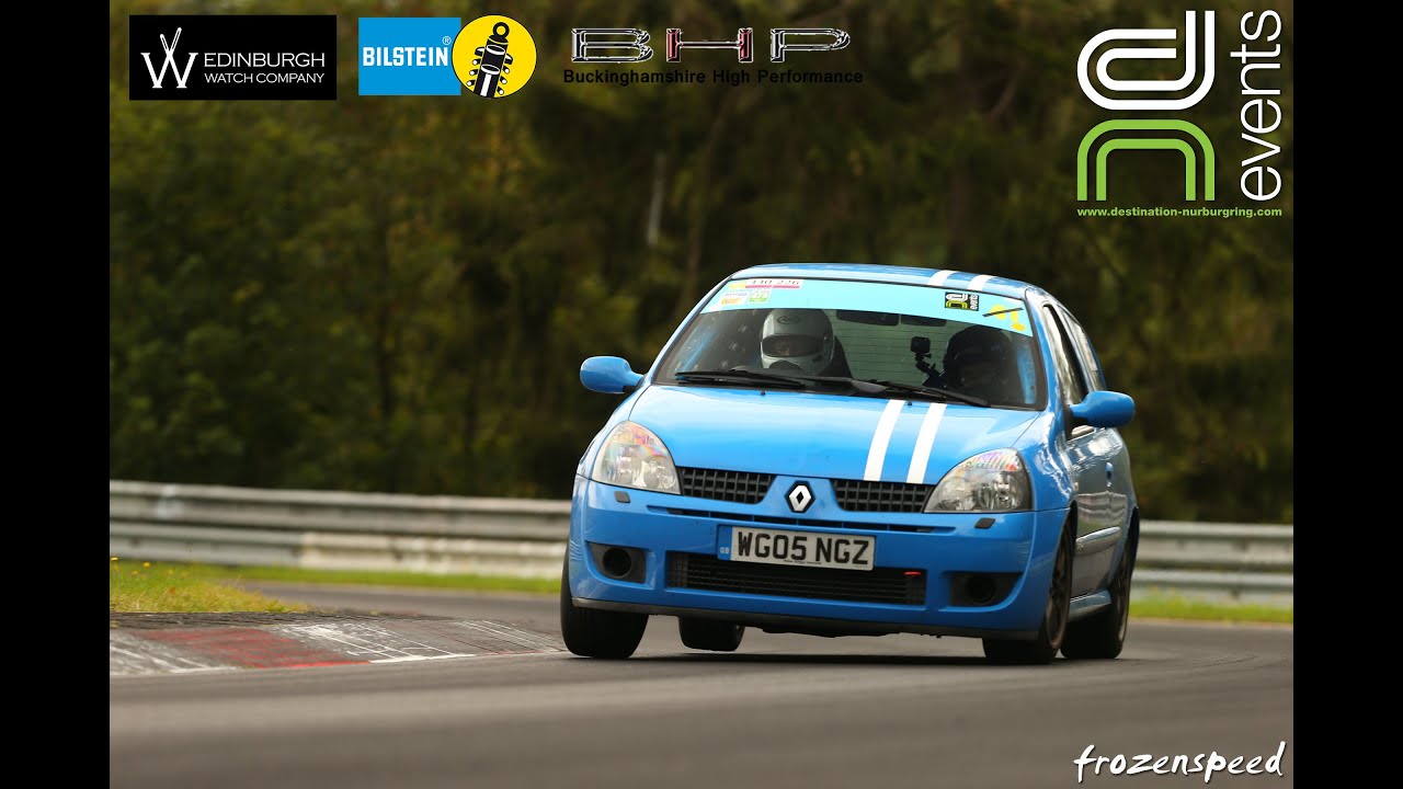Sorry about the kerb, DN24 Nurburgring Clio fun lap with Jem