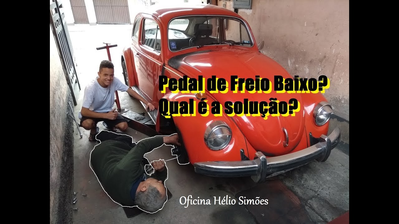 Fusca 1974 - Pedal de Freio Baixo - Troca do Cilindro Mestre Simples Original VARGA