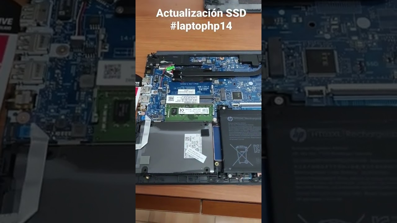actualización de SSD a laptop HP modelo 14