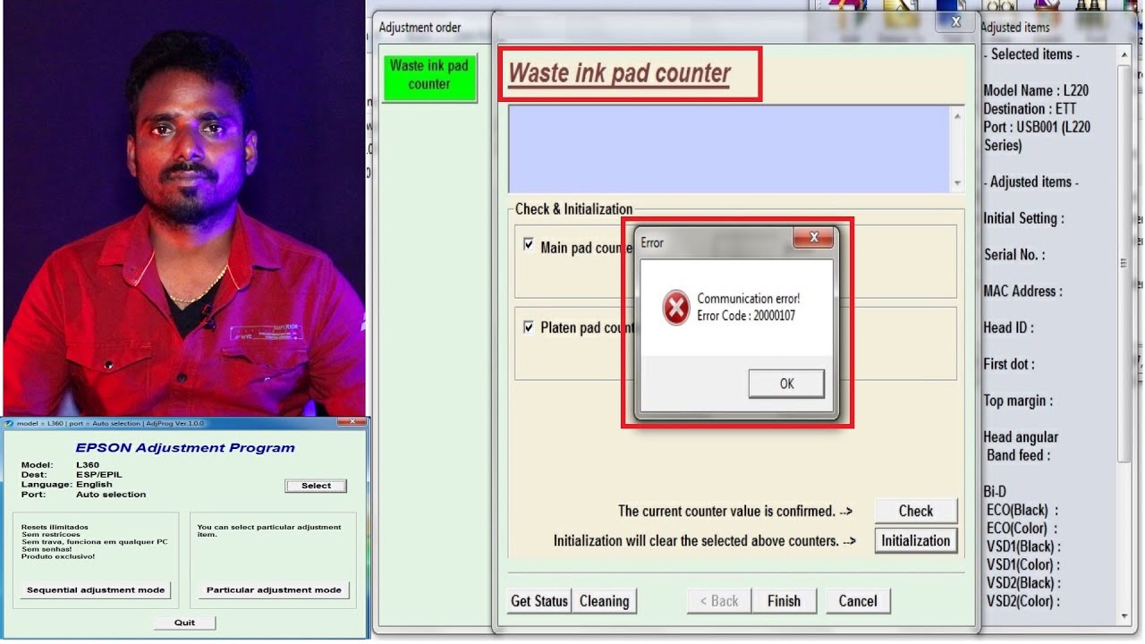 Epson Resetter Communication Error 20000010 FIXED with Simple Tips!