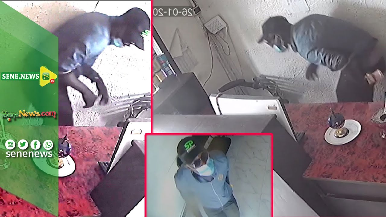 Guédiawaye : Cet homme v0le 3 millions 400 dans un multiservice, les images de la vidéo-surveillance