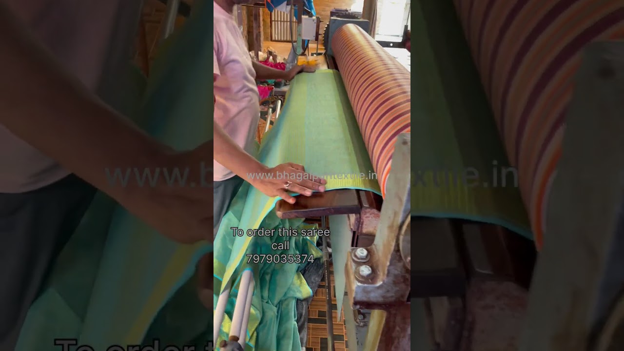 Golden Tissue lienen saree || Linen saree from manufacture || handloom saree #viral #tissuesarees