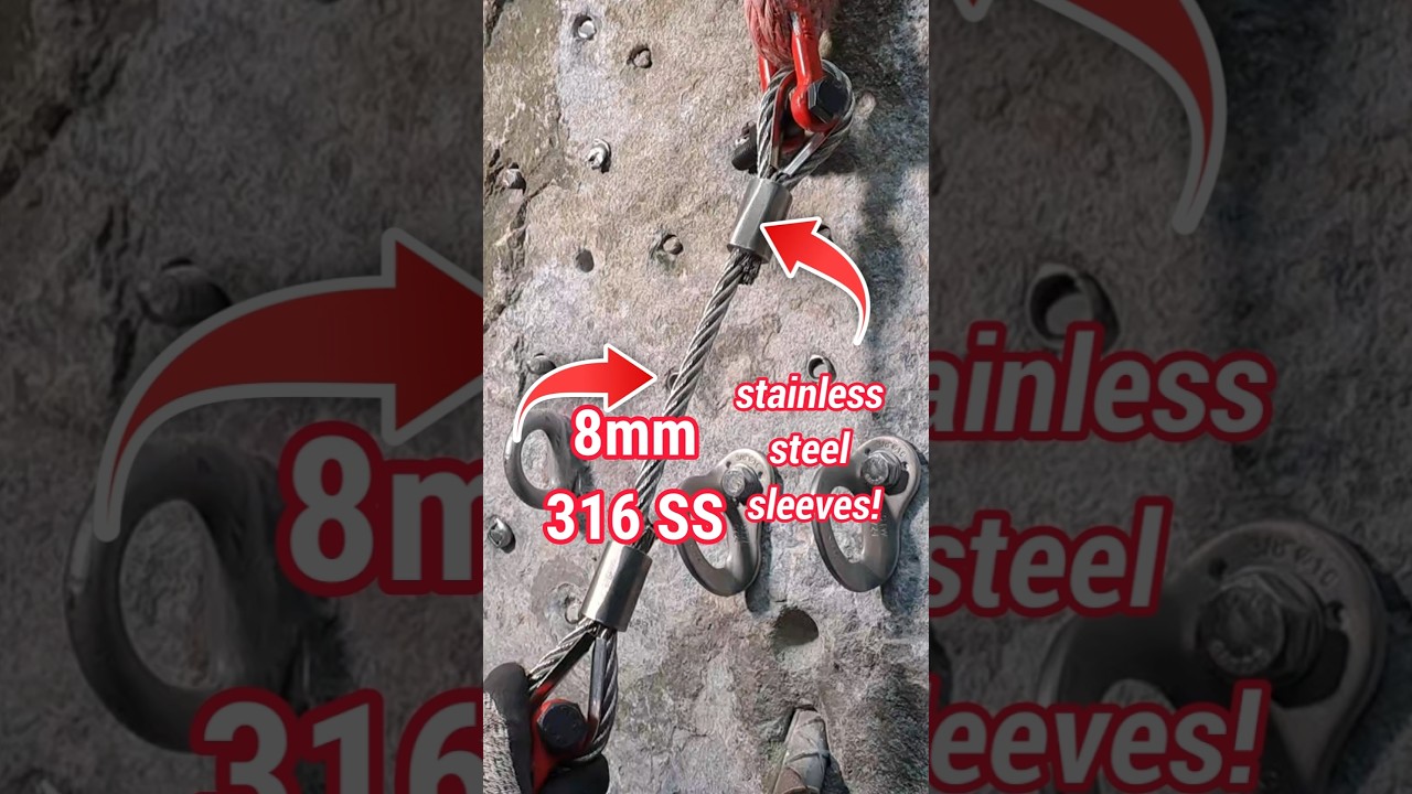 BREAK TEST: 8mm 316 Wire Rope & sleeves cable permadraw sample
