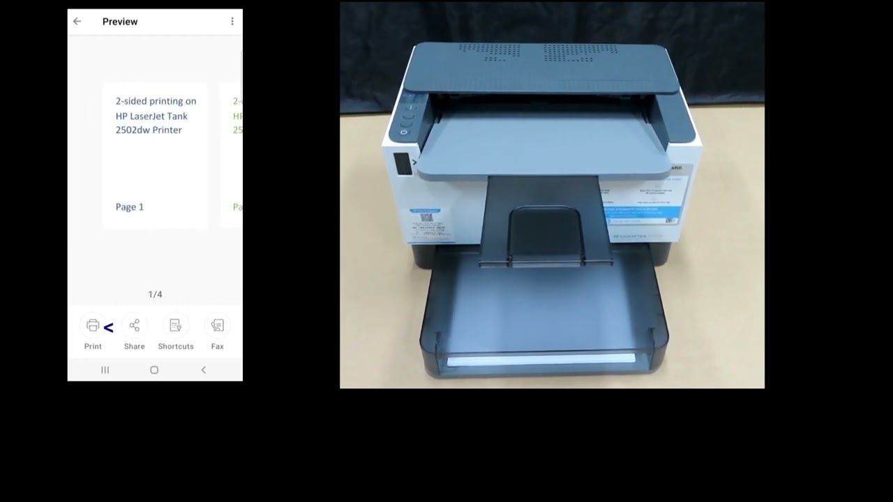 HP LaserJet Tank 2502 | 2504 | 2506dw printer : How to print a 2 sided document