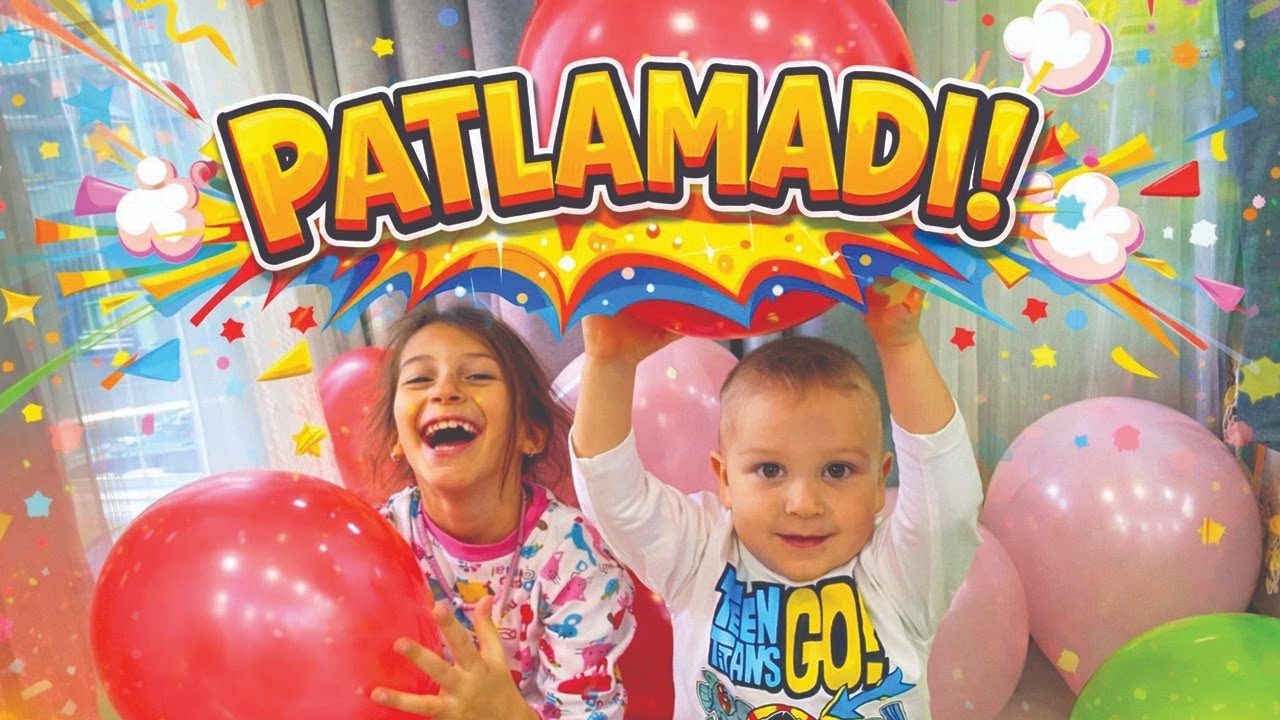 Sonda Ne Oldu? 😮🎈 Emre & Elif Balloon Challenge | Kids Fun Game