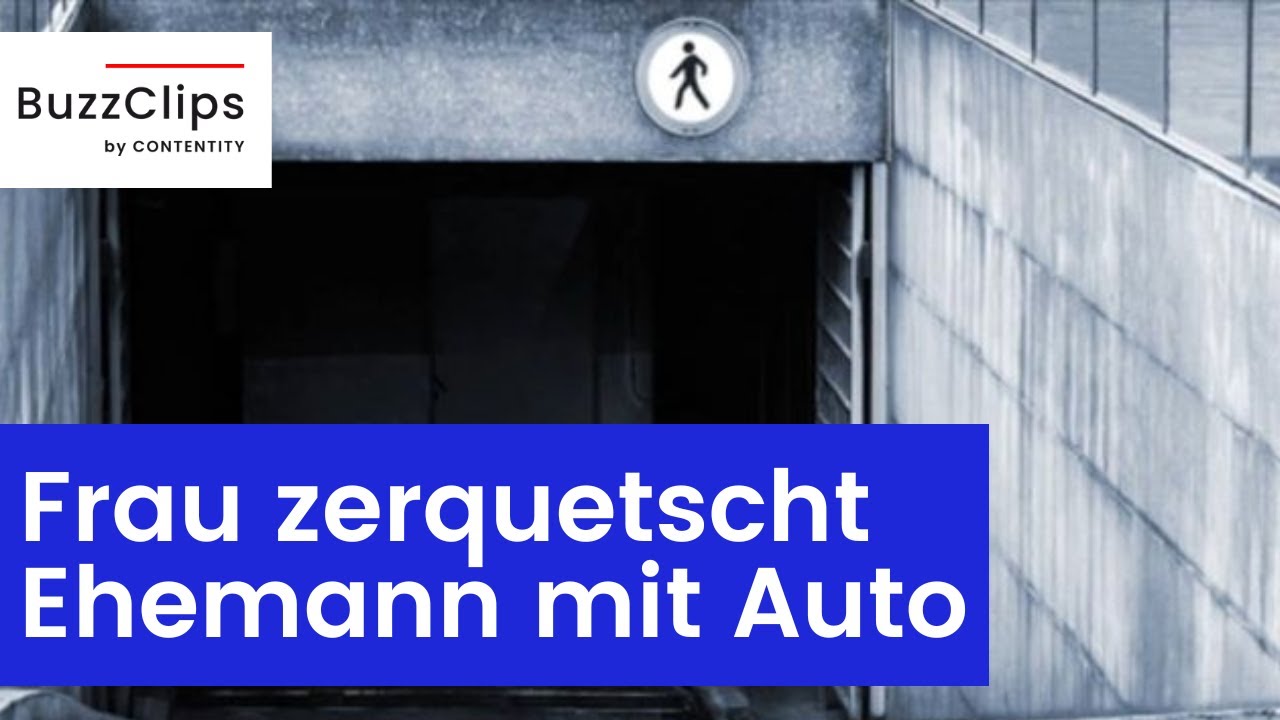 Frau zerquetscht Ehemann mit Auto