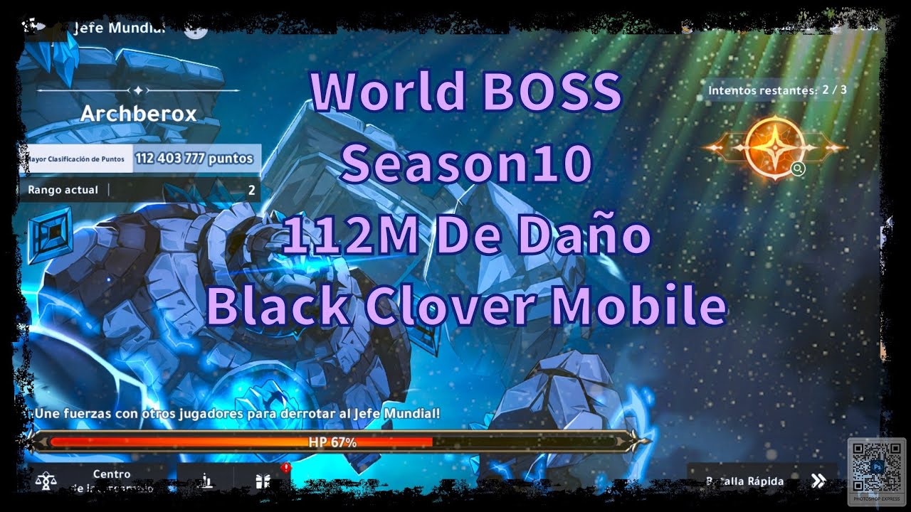 World BOSS Season 10, 112M de Daño Black Clover Mobile #riseofthewizardking #garena #blackclover
