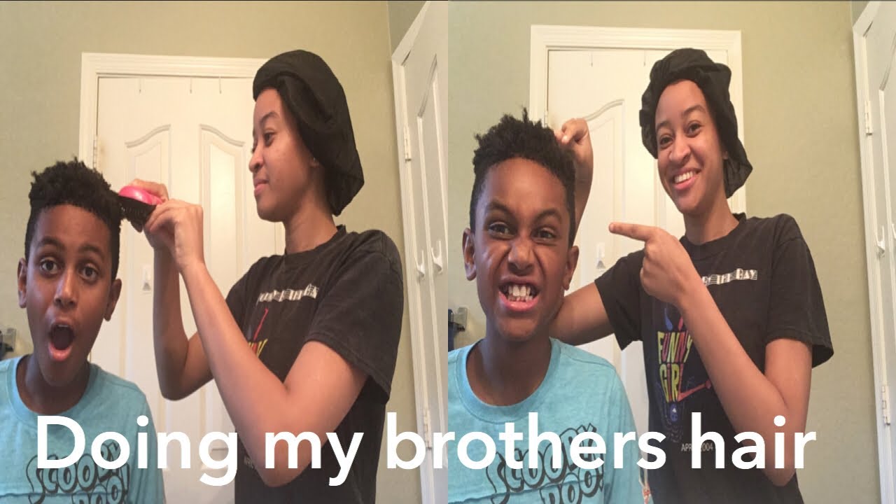 Doing My Little Brother’s Hair