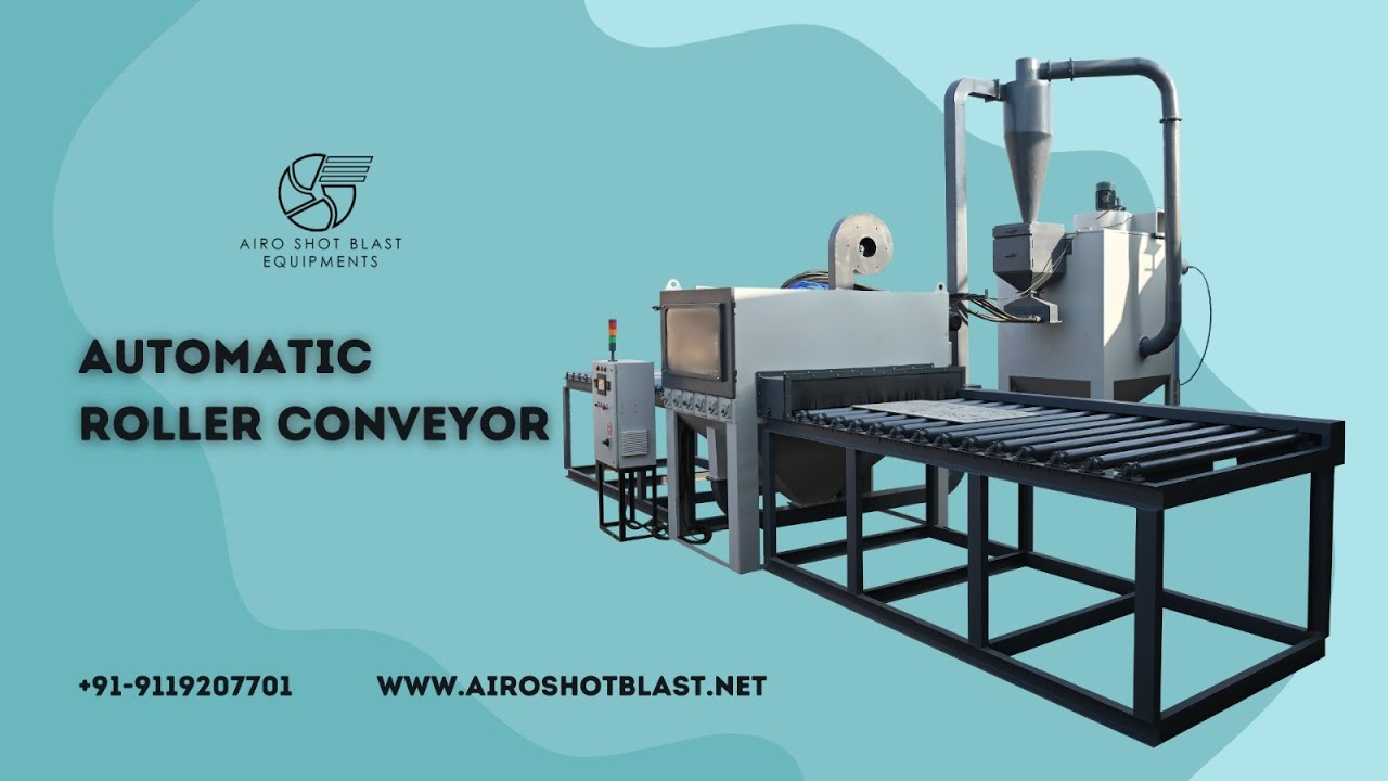 Automatic Roller Conveyor Abrasive Blasting Machine with Dust Collector - Airo Shot Blast Equipments