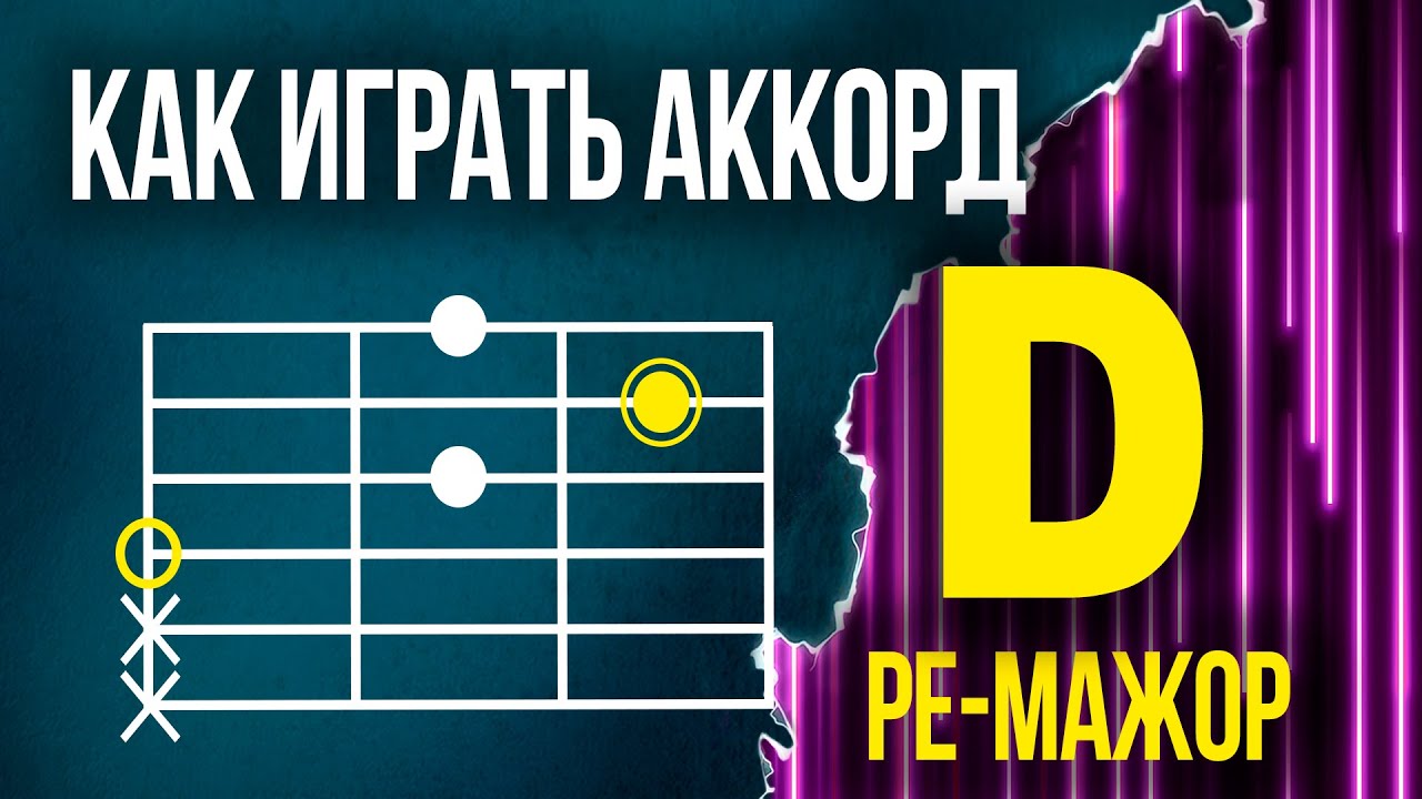Как ставить аккорд D (Ре-Мажор) на гитаре | Аккорд недели